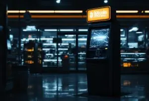 bitcoin depot bankruptcy 2026 – decommissioned Bitcoin ATM kiosk out of service