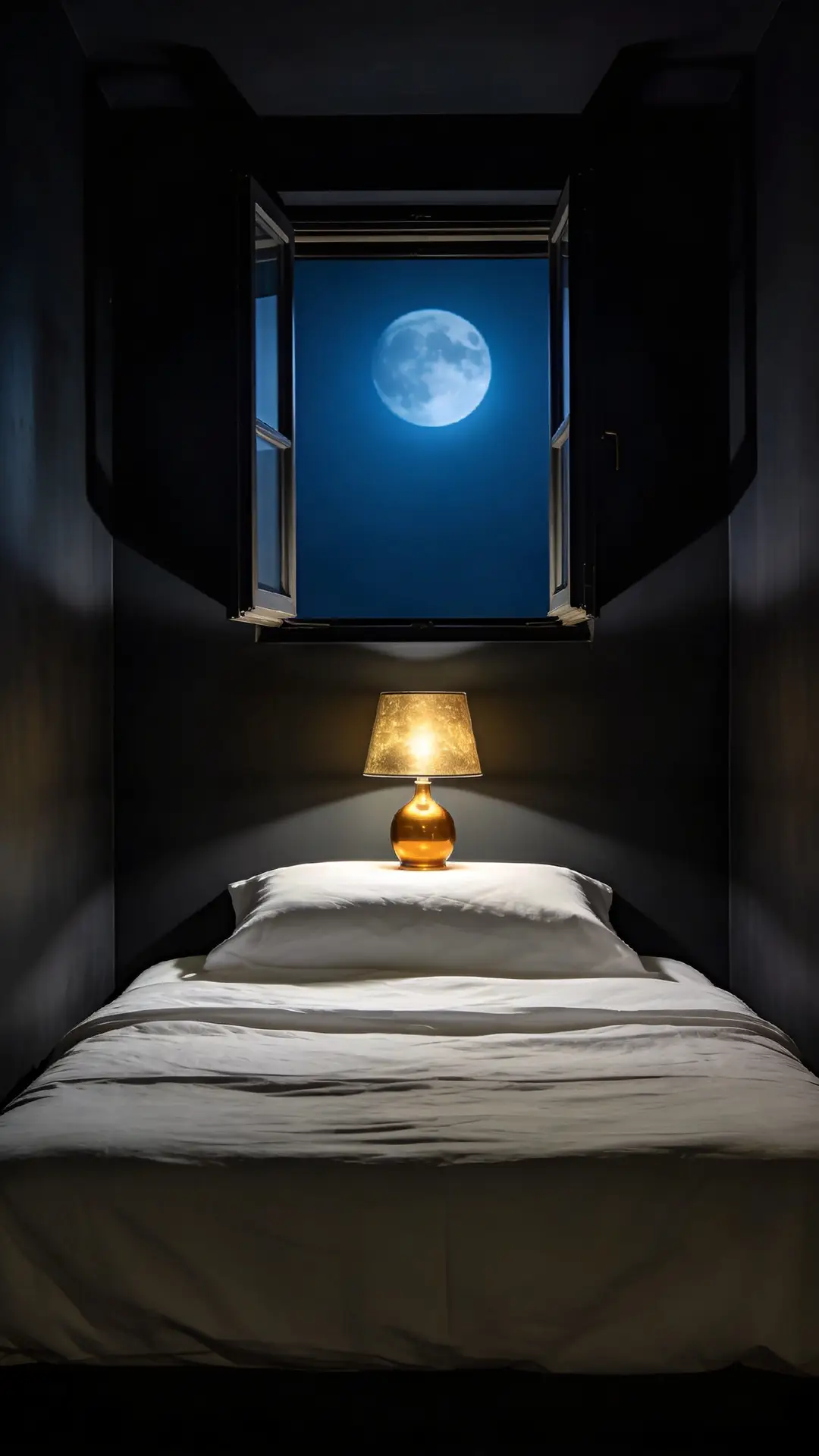 how to improve sleep quality – dark minimalist bedroom with optimal sleep environment