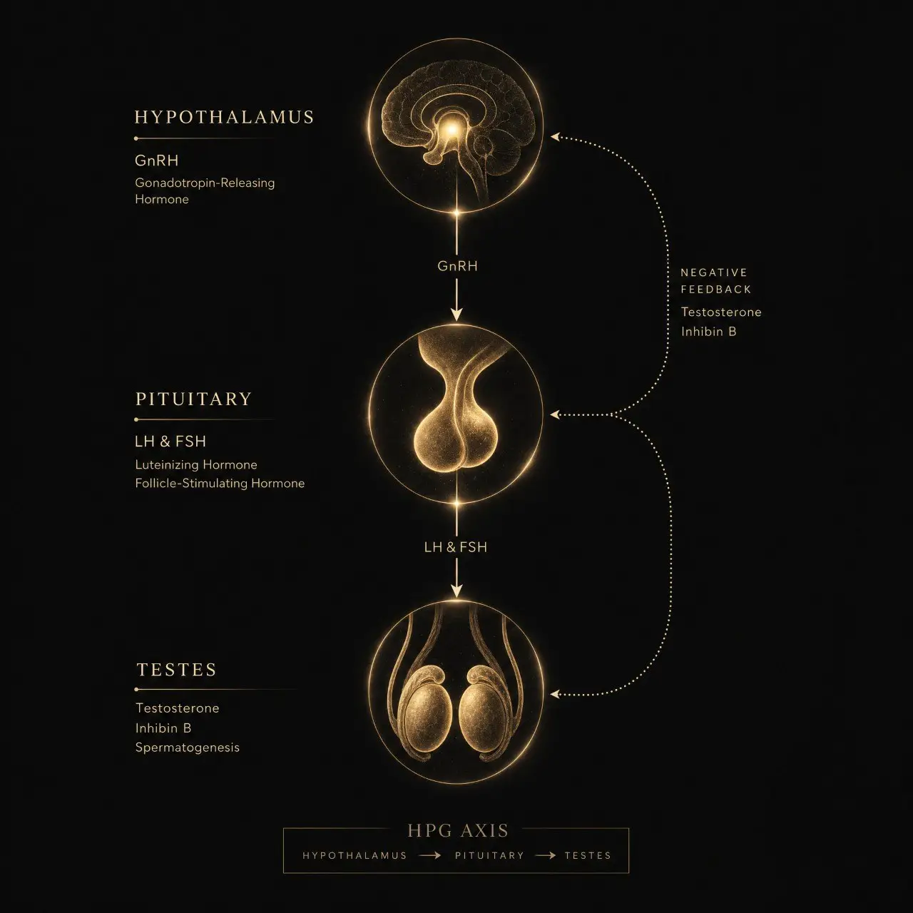 how to naturally increase testosterone – HPG axis signal pathway diagram