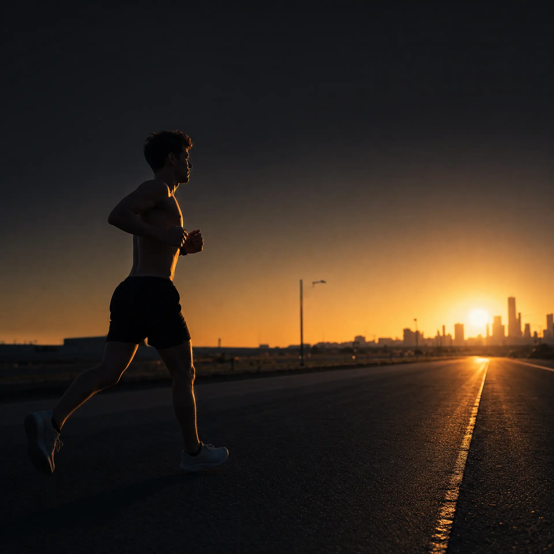 how much cardio do you need — male runner training at dawn