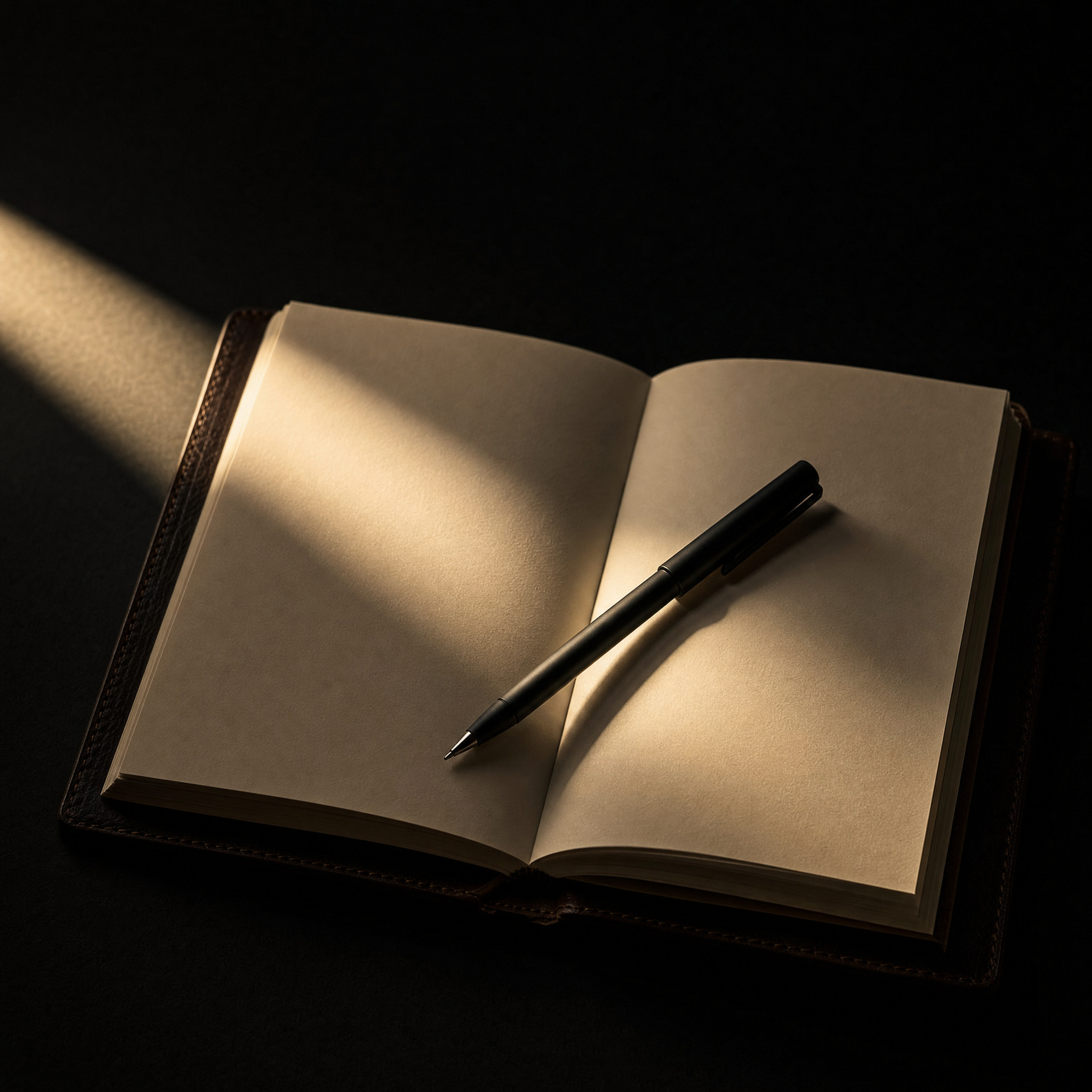 how to build good habits  –  habit-tracking journal on dark editorial desk