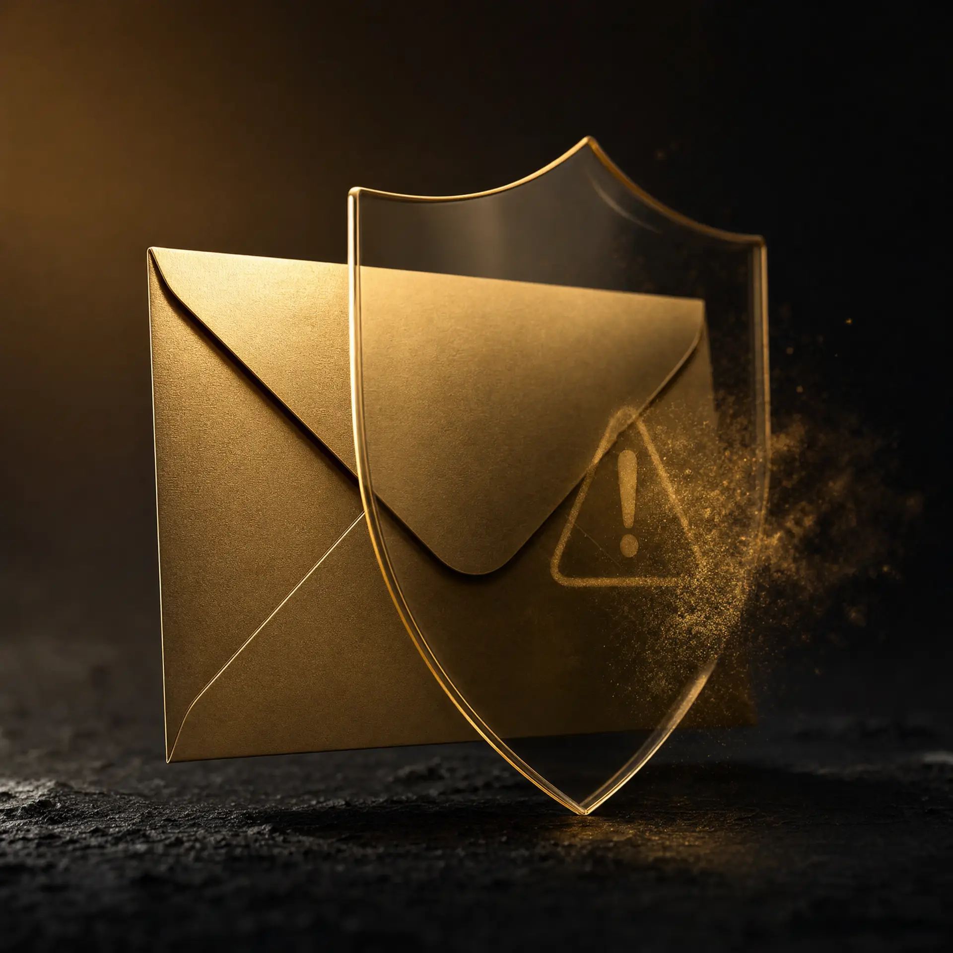 claude email automation setup – a shield blocking a hidden prompt injection inside an incoming email