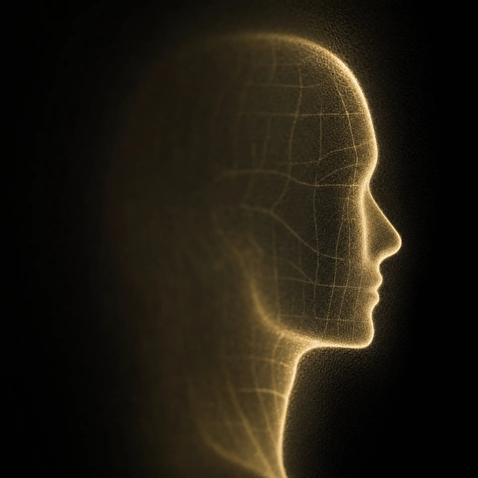 AI avatar wireframe representing HeyGen AI video disclosure and synthetic likeness ethics