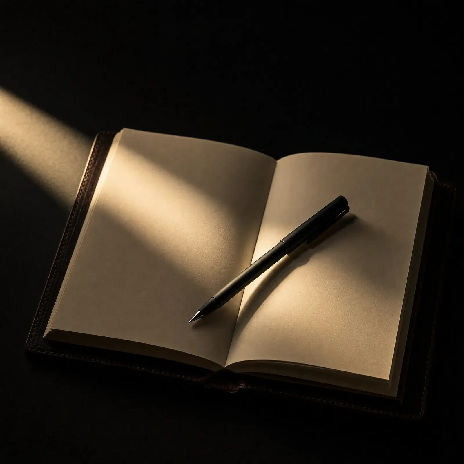 how to build good habits  –  habit-tracking journal on dark editorial desk
