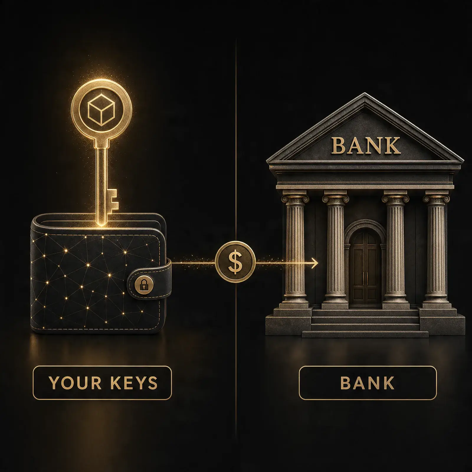 MoneyGram MGUSD stablecoin self-custodial wallet compared to a traditional bank balance