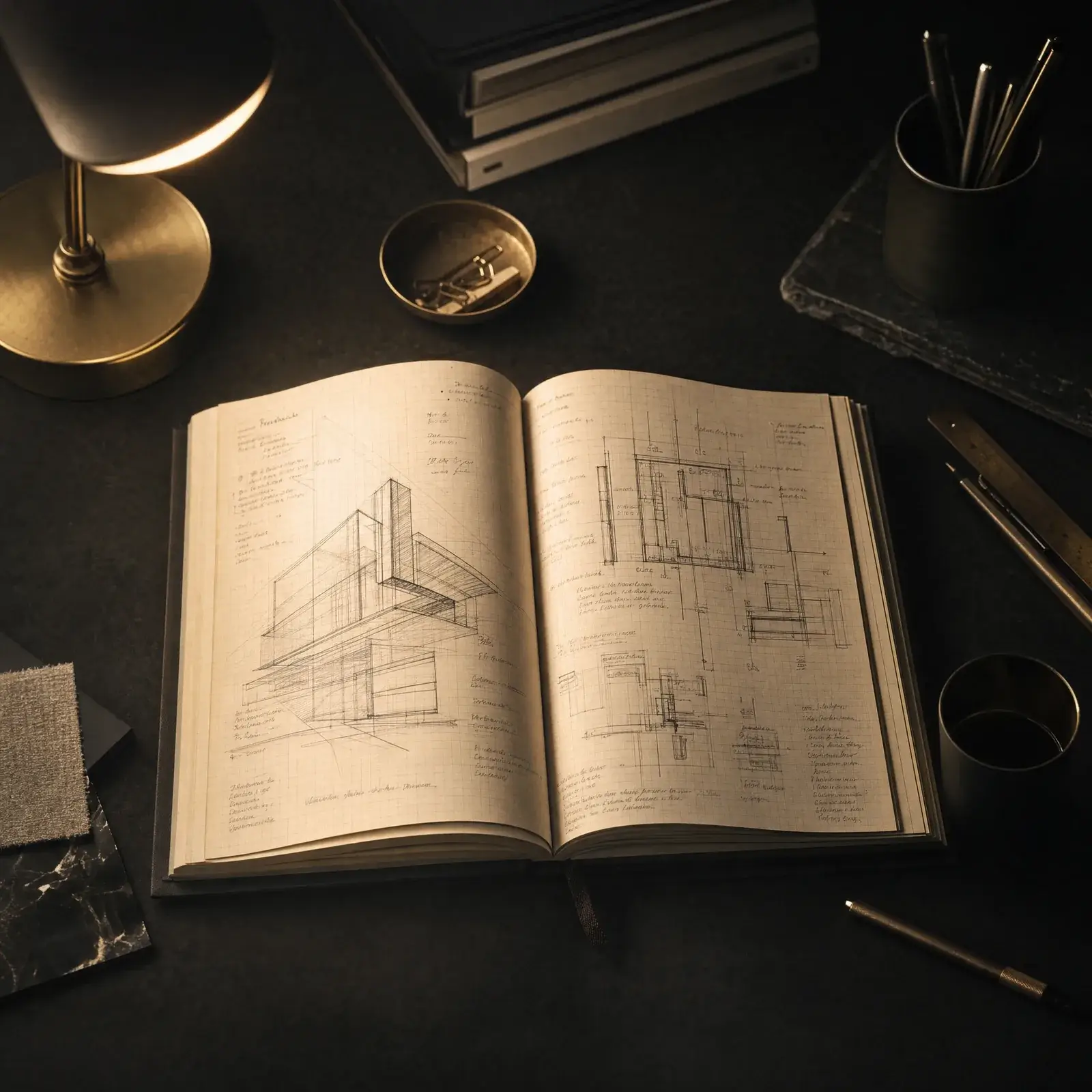personal branding mistakes – blueprint on dark surface representing deliberate brand strategy