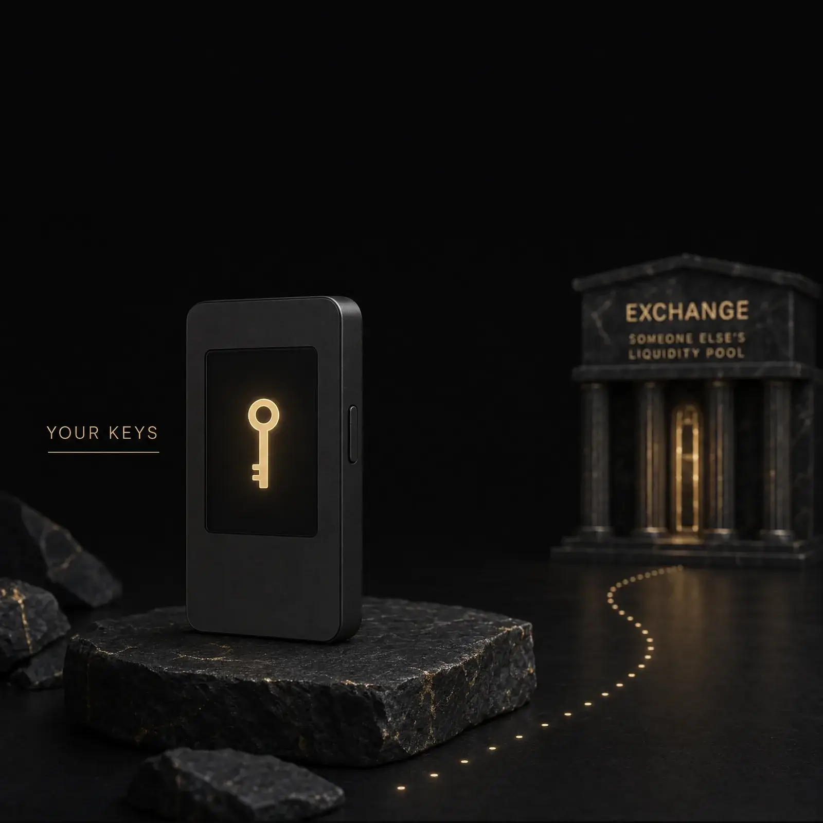 strategy sells bitcoin lesson — self-custody hardware wallet versus being someone else's forced-seller liquidity