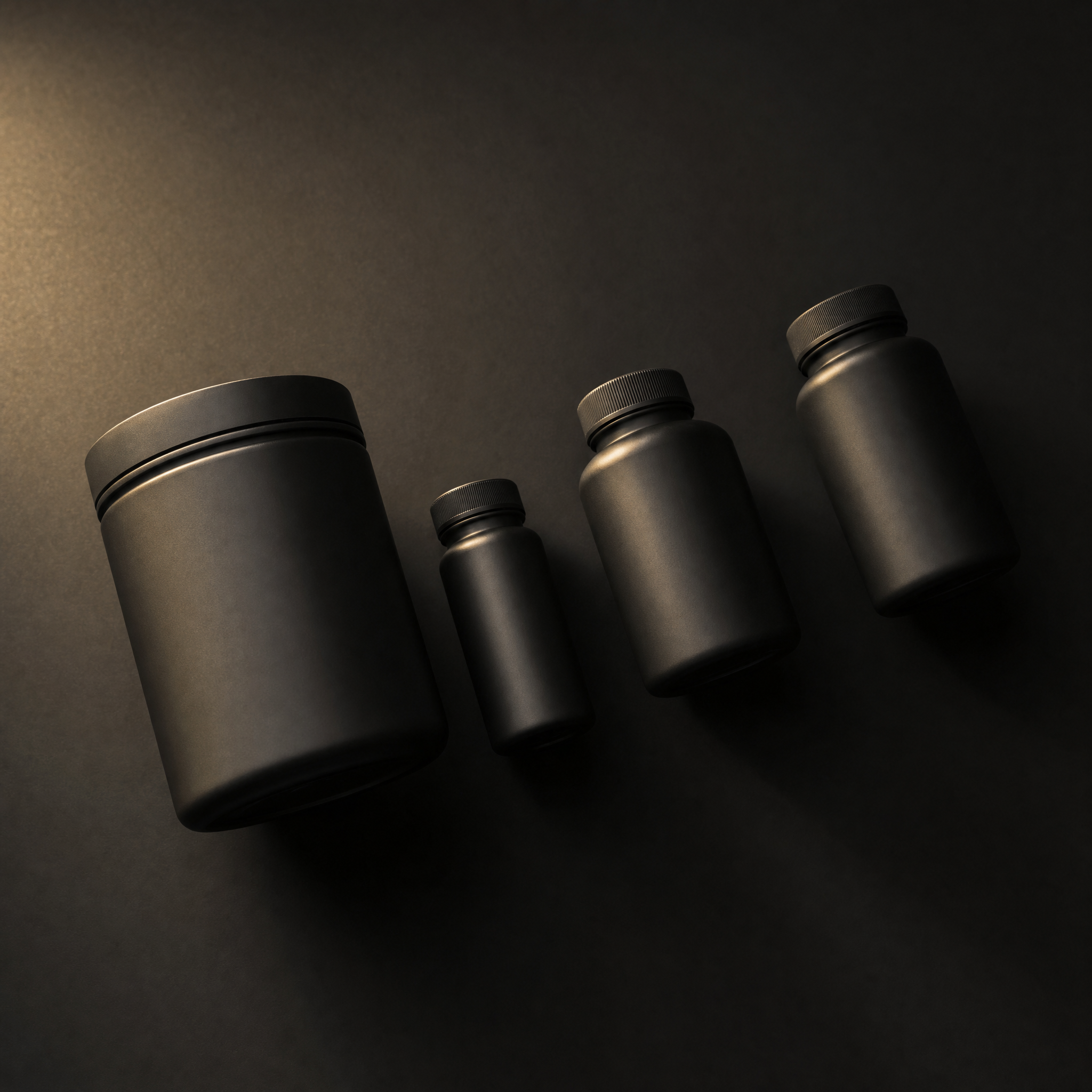 supplement stack – evidence-backed core supplements arranged on a clean flat lay